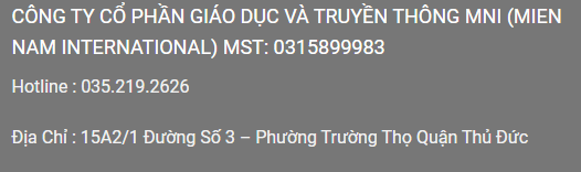 THÔNG TIN TUYỂN SINH CITC