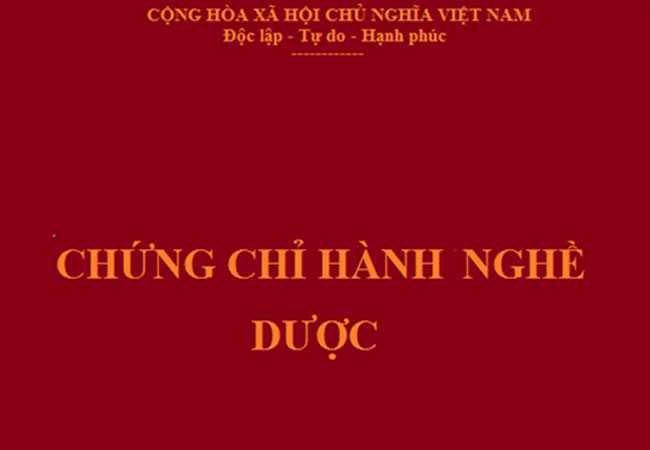 Chứng chỉ hành nghề dược sĩ