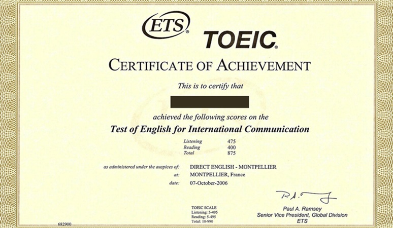Chứng chỉ TOEIC