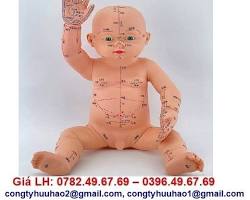 Hình ảnh về Học viên thực hành châm cứu trên mô hình