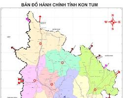 Hình ảnh về Bản đồ hành chính tỉnh Kon Tum