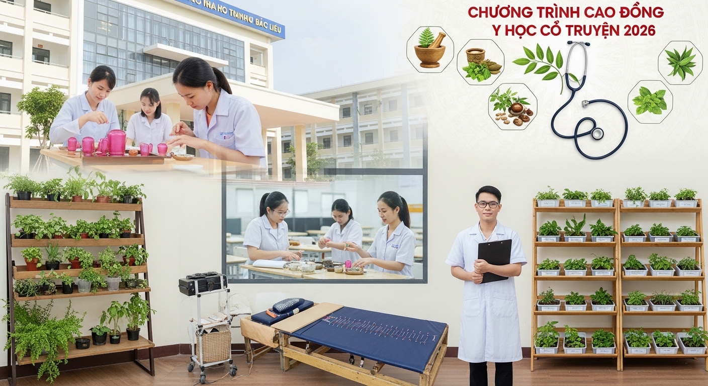 Cao đẳng Y học cổ truyền Bạc Liêu: Top trường đào tạo chính quy tuyển sinh 2026
