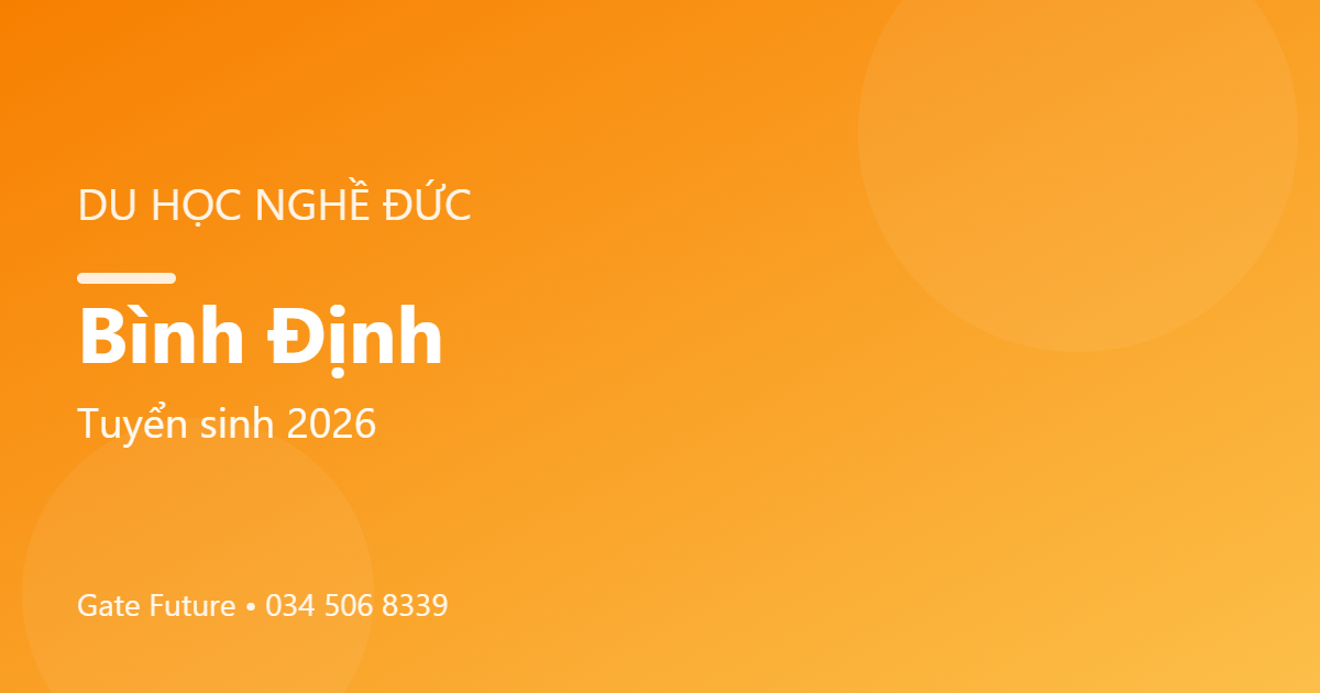 Du học nghề Đức (Ausbildung) tại Bình Định