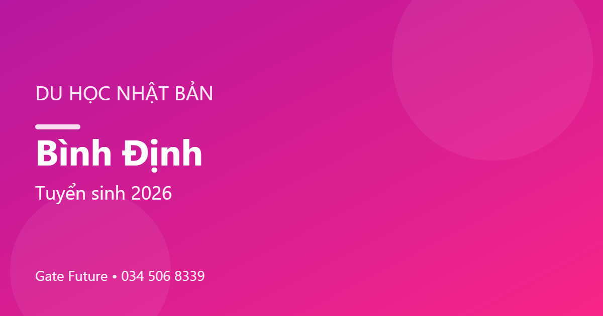 Du học Nhật Bản tại Bình Định