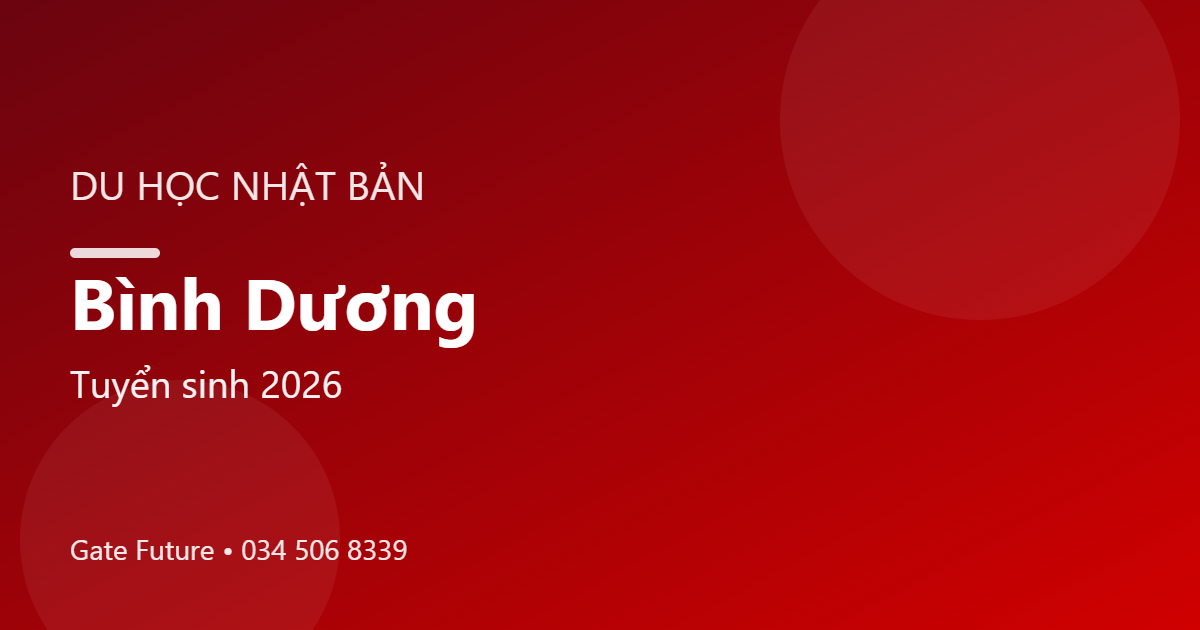 Du học Nhật Bản tại Bình Dương