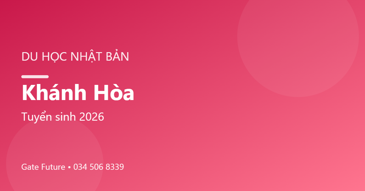 Du học Nhật Bản tại Khánh Hòa