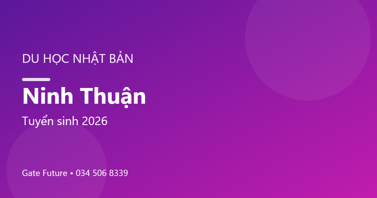 Du học Nhật Bản tại Ninh Thuận