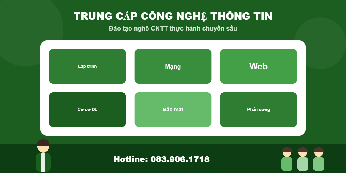 Trung cấp Công nghệ thông tin - đào tạo nghề CNTT