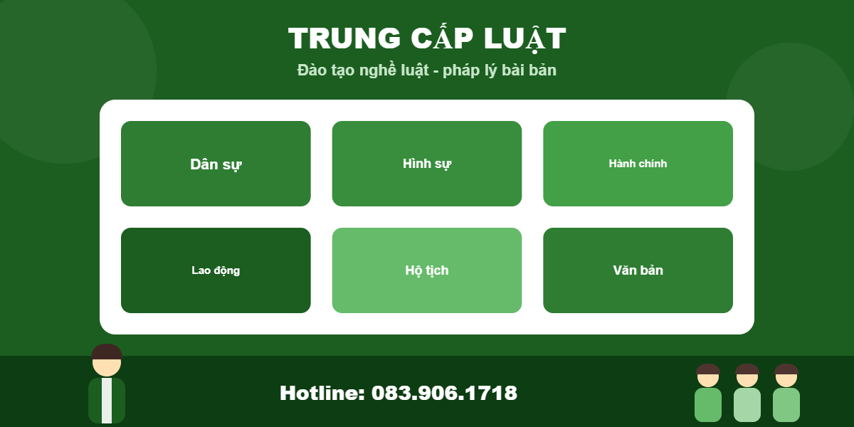 Trung cấp Luật - đào tạo nghề luật, pháp lý