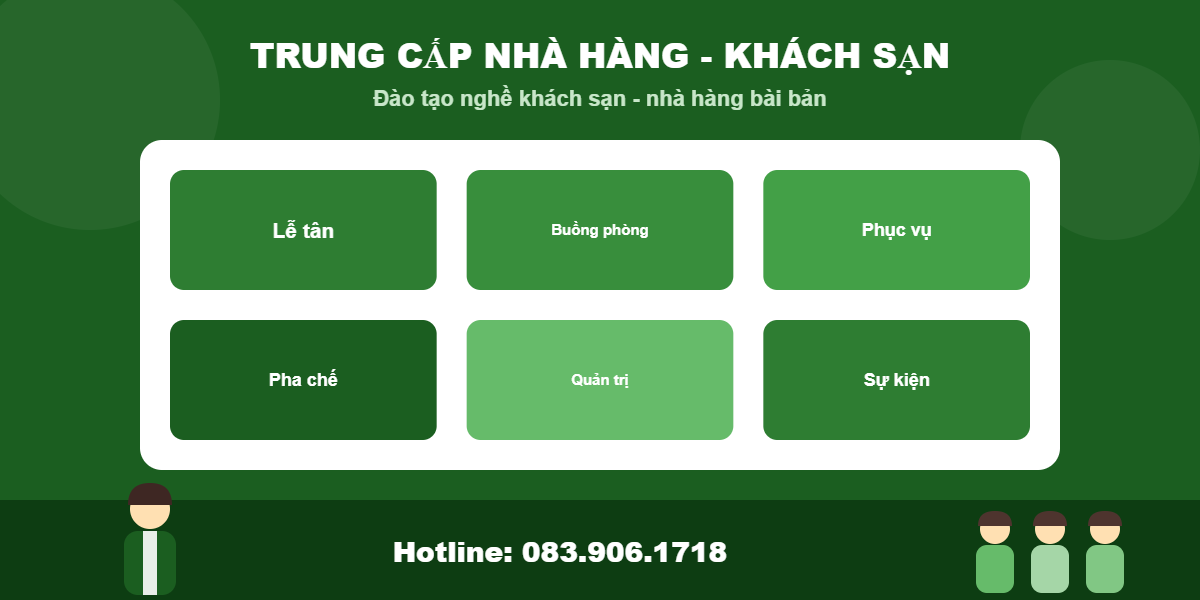 Trung cấp Nhà Hàng - Khách Sạn - đào tạo nghề khách sạn nhà hàng