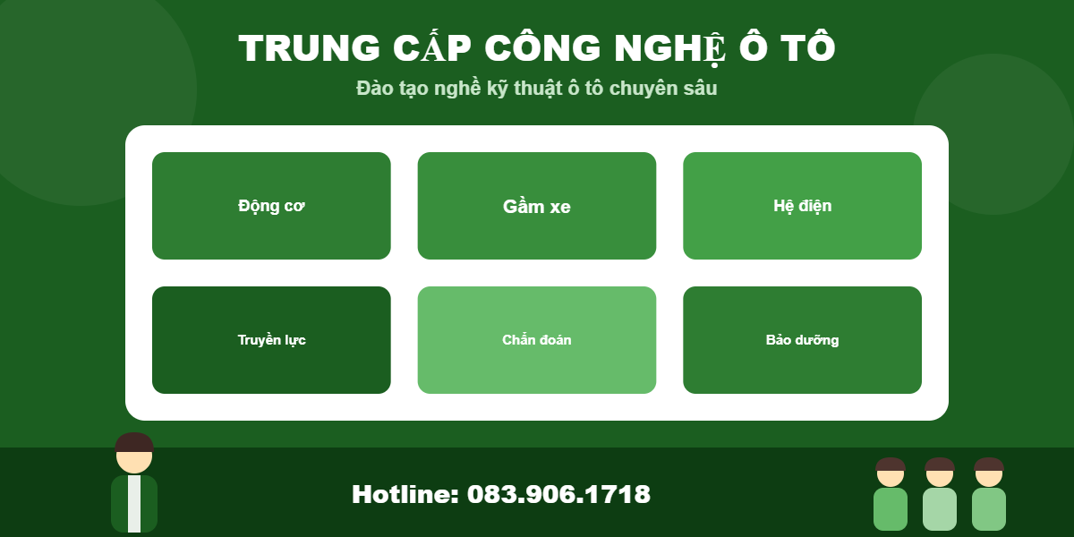 Trung cấp Ô tô - đào tạo nghề kỹ thuật ô tô