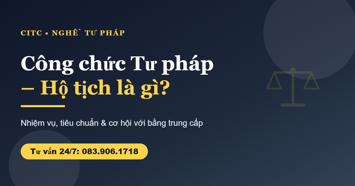 Công chức tư pháp hộ tịch là gì nhiệm vụ tiêu chuẩn
