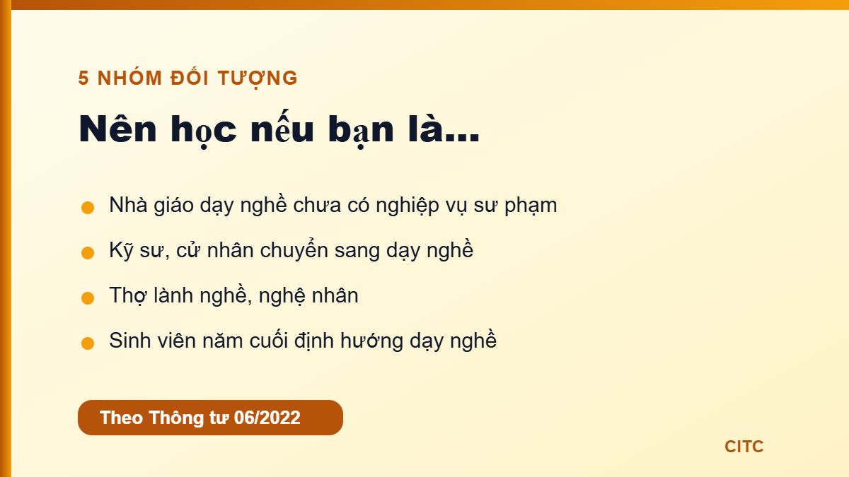 Ai cần chứng chỉ nghiệp vụ sư phạm dạy nghề? 5 nhóm đối tượng