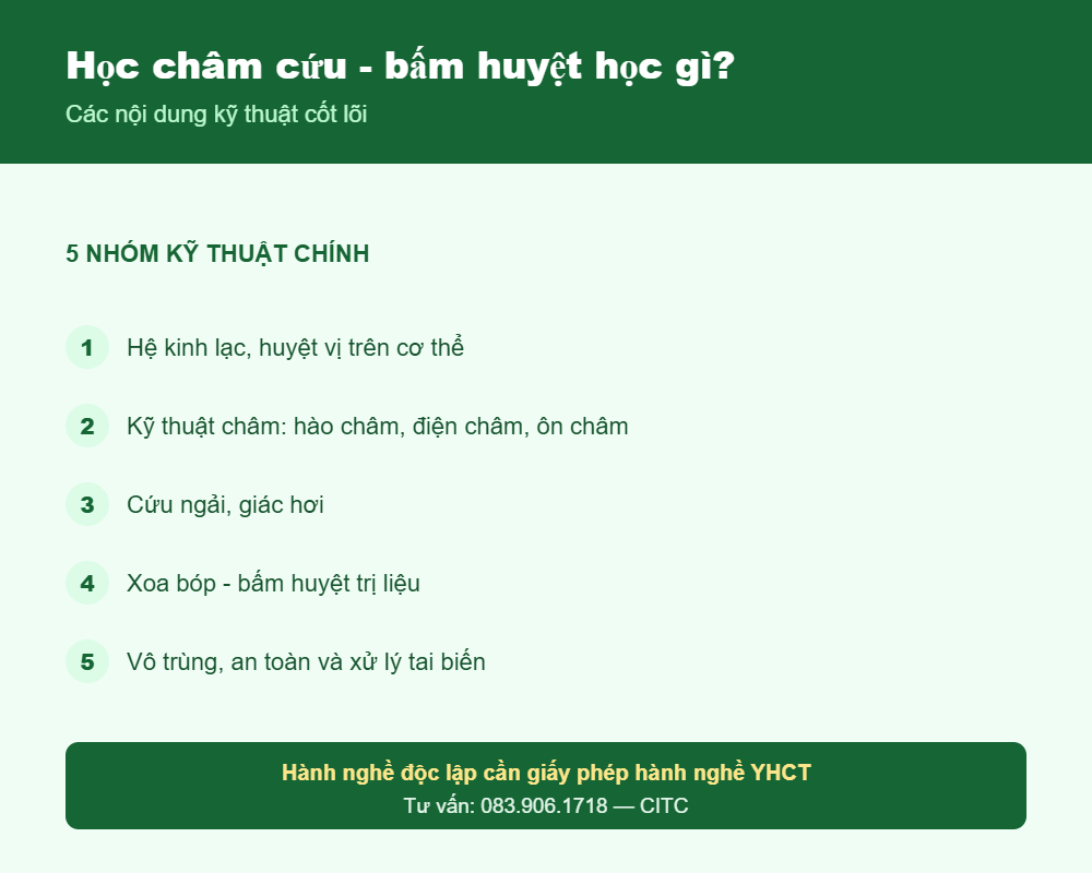Học châm cứu bấm huyệt học những kỹ thuật gì