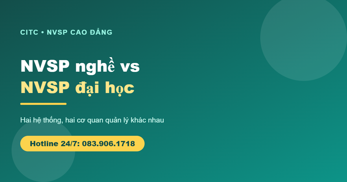 Phân biệt NVSP Cao đẳng nghề và NVSP Giảng viên Đại học