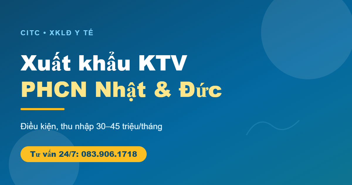 Xuất khẩu lao động kỹ thuật viên PHCN Nhật Đức