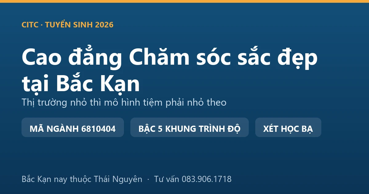 Học viên thực hành kỹ thuật chăm sóc da cơ bản trong lớp nghề tại địa bàn Bắc Kạn