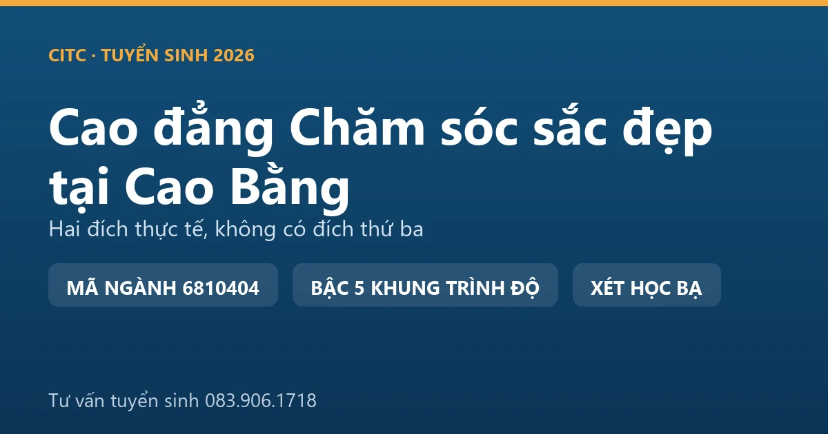 Học viên thực hành kỹ thuật chăm sóc móng trong một lớp nghề tại Cao Bằng