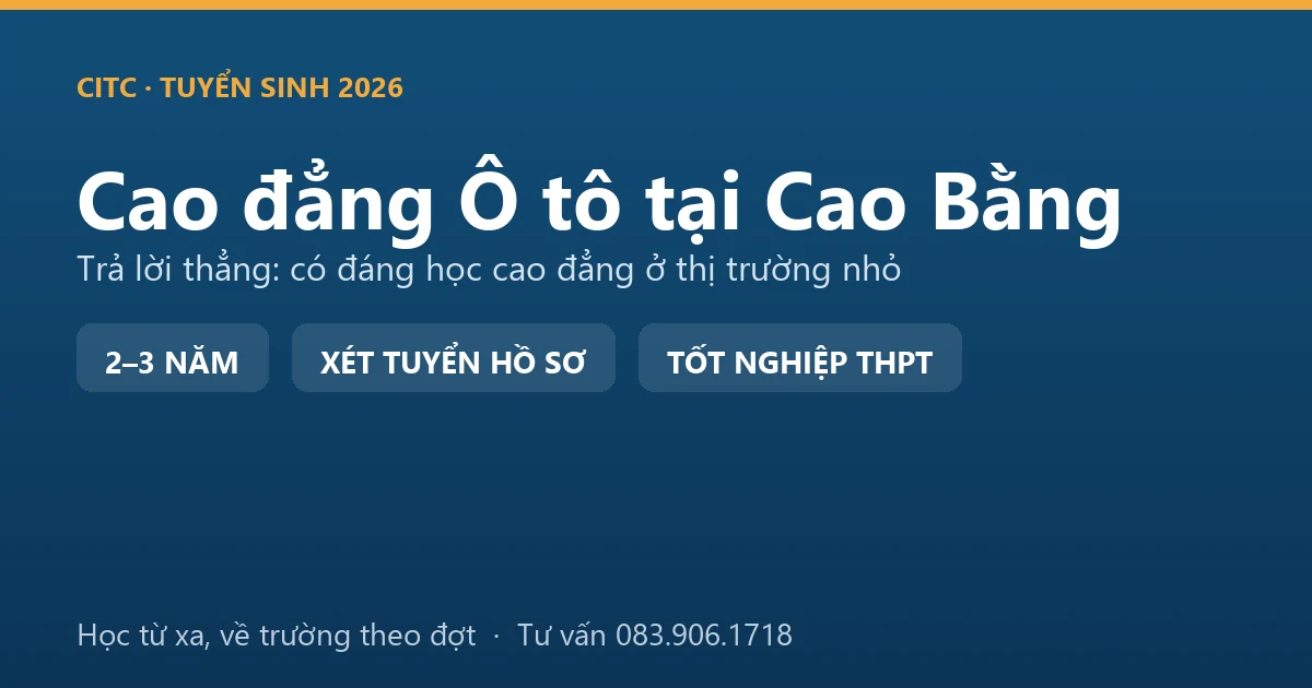 Học viên cao đẳng Công nghệ ô tô quê Cao Bằng thực hành chẩn đoán trên xe tải biên mậu