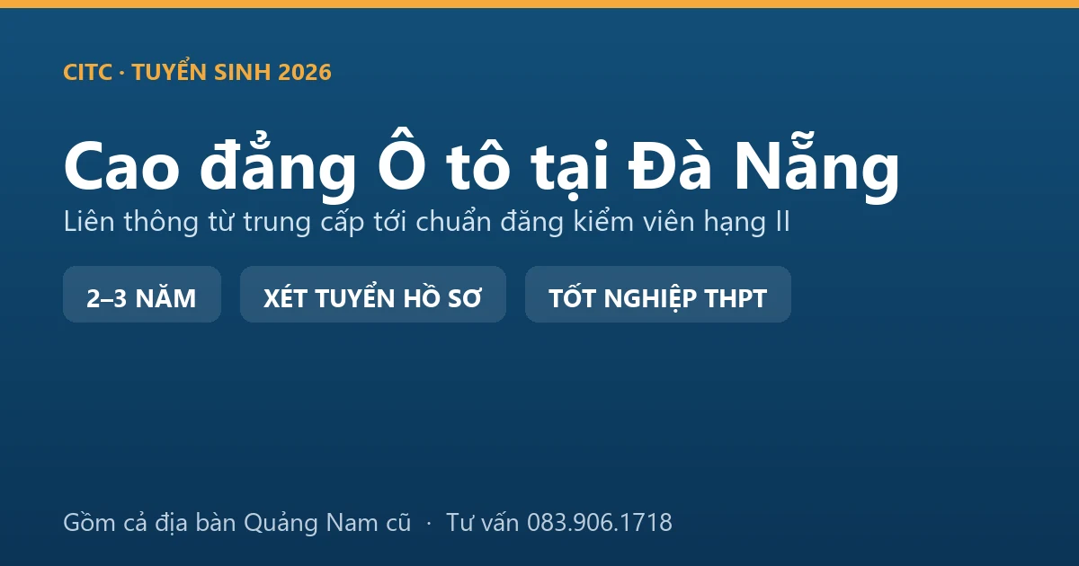 Sinh viên cao đẳng Công nghệ ô tô tại Đà Nẵng thực hành đo kiểm khí thải xe máy