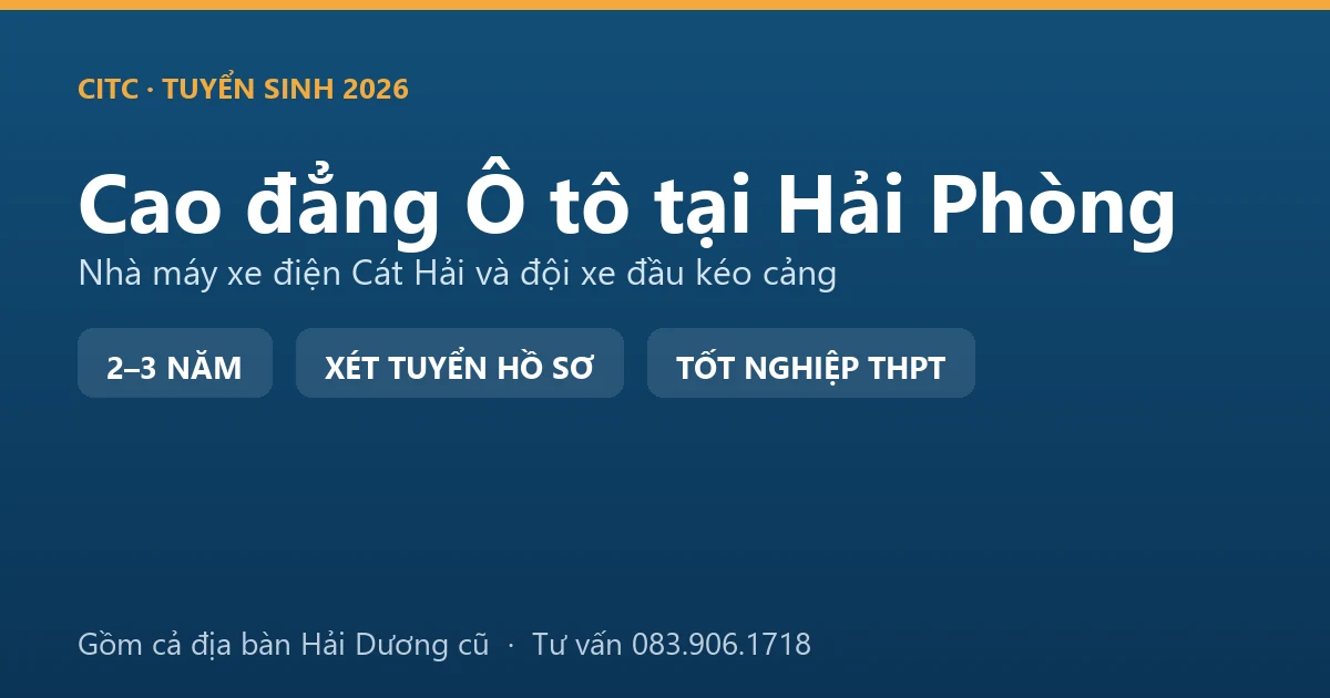 Sinh viên cao đẳng Công nghệ ô tô tại Hải Phòng thực hành trên động cơ xe đầu kéo