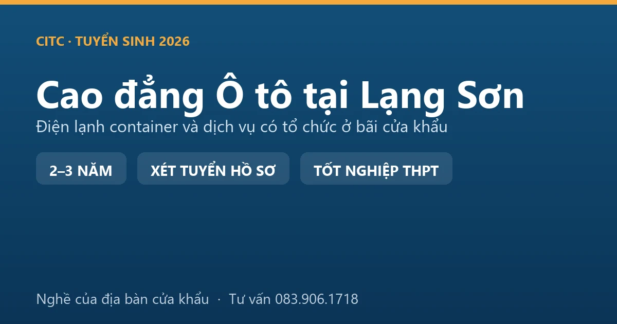 Sinh viên cao đẳng Công nghệ ô tô tại Lạng Sơn thực hành chẩn đoán máy lạnh thùng container theo thông số