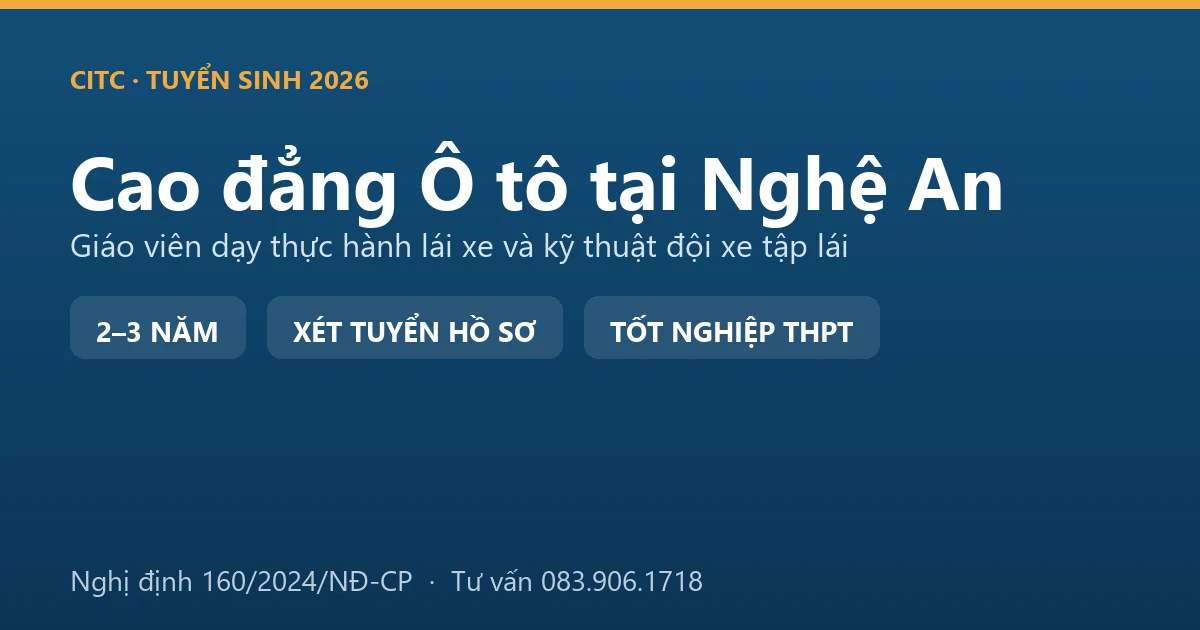 Sinh viên cao đẳng Công nghệ ô tô tại Nghệ An kiểm tra hệ thống phanh xe tập lái tại sân sát hạch