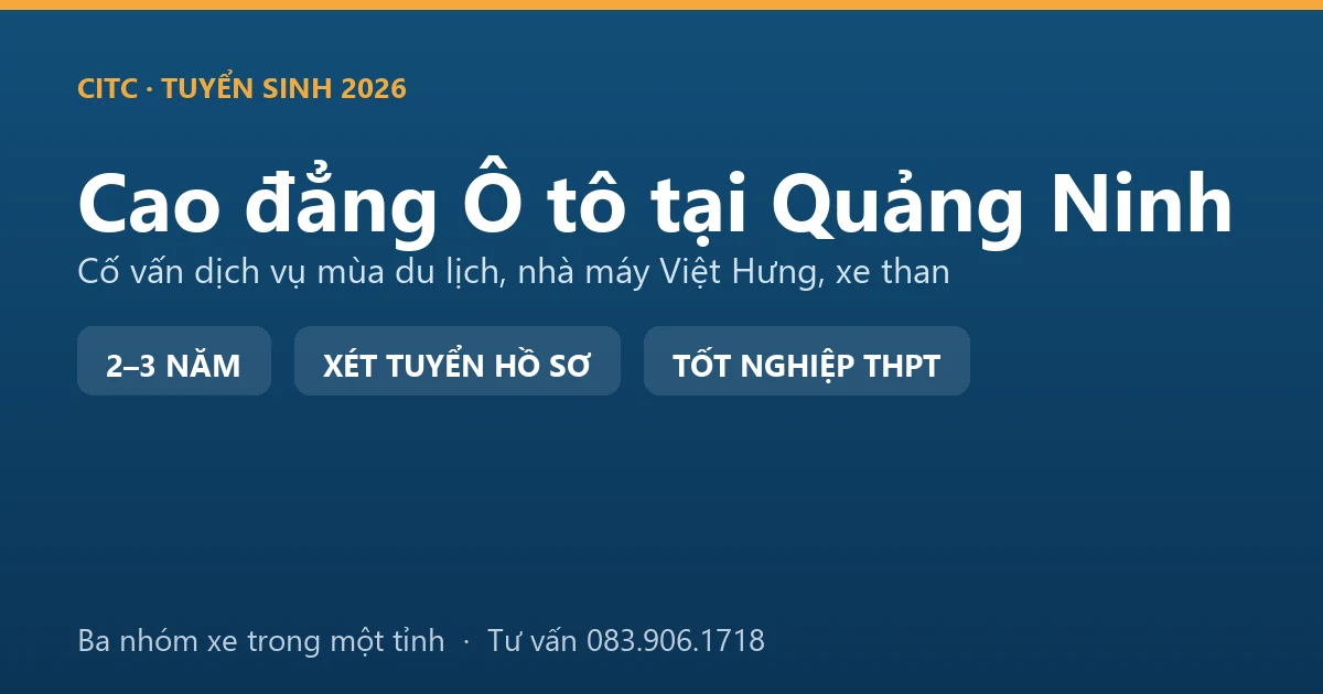 Sinh viên cao đẳng Công nghệ ô tô tại Quảng Ninh thực hành tiếp nhận xe khách du lịch vào xưởng dịch vụ