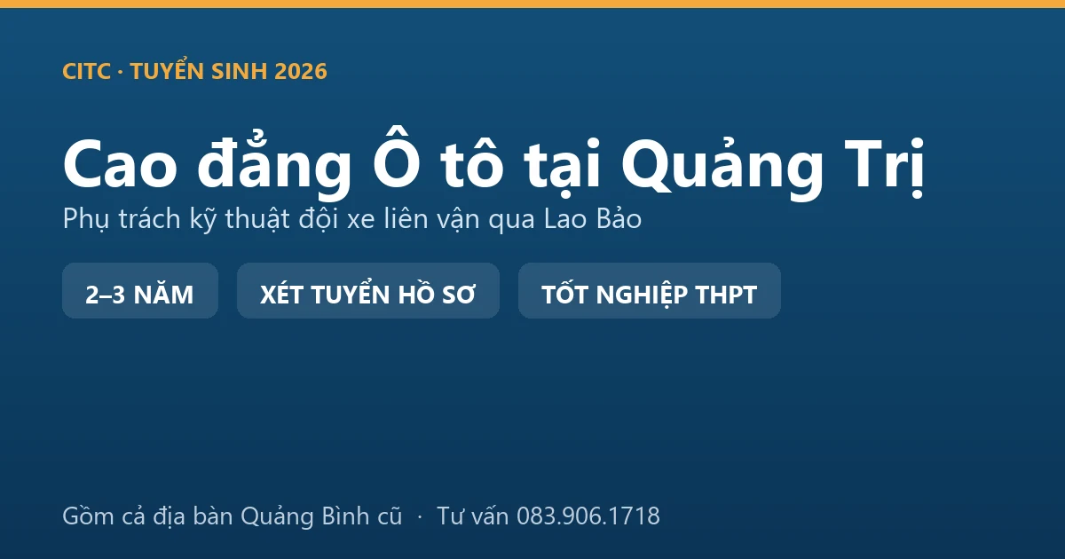 Sinh viên cao đẳng Công nghệ ô tô tại Quảng Trị kiểm tra hệ thống phanh xe tải trước chuyến liên vận qua Lao Bảo