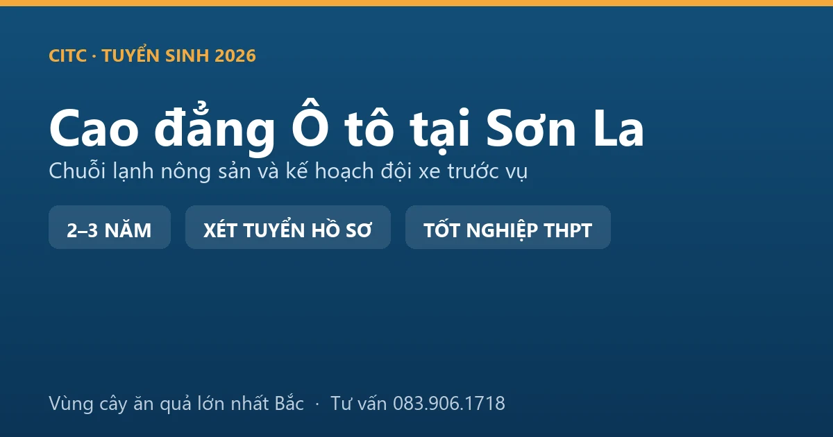 Sinh viên cao đẳng Công nghệ ô tô tại Sơn La kiểm tra hệ thống lạnh xe tải chở nông sản trước vụ thu hoạch