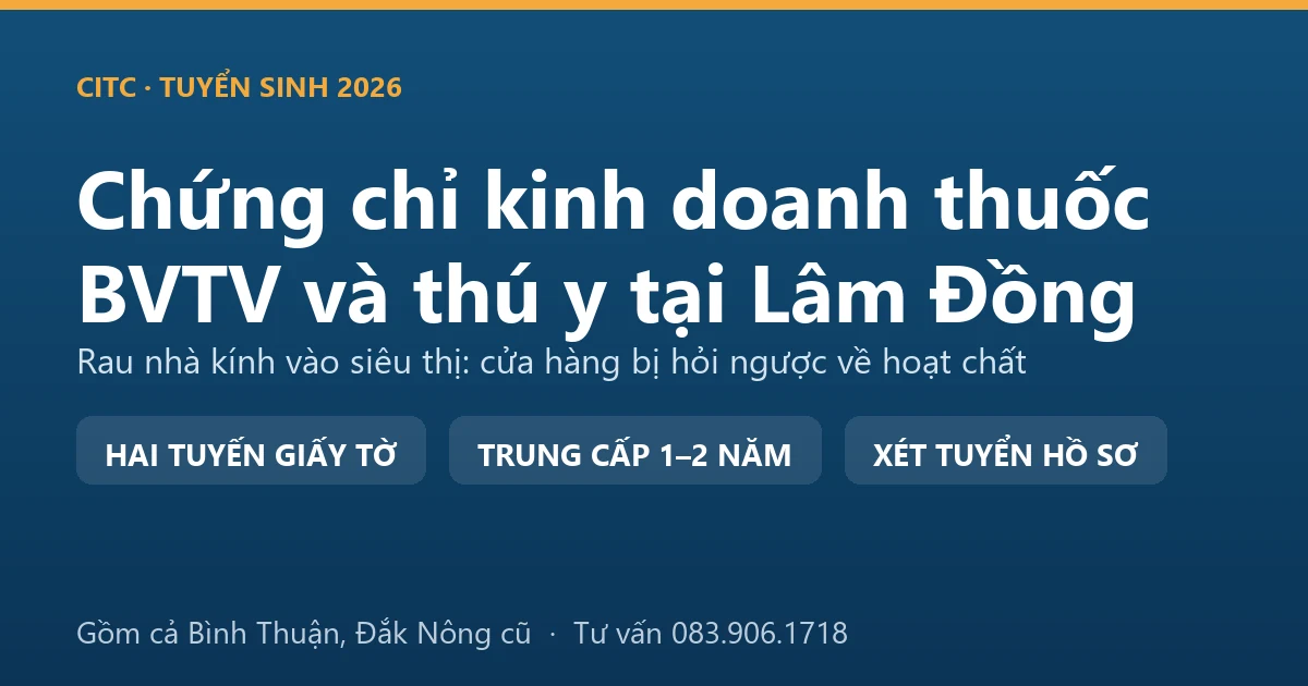 Cửa hàng vật tư nông nghiệp tại Lâm Đồng với quầy thuốc bảo vệ thực vật và quầy thuốc thú y đặt tách nhau