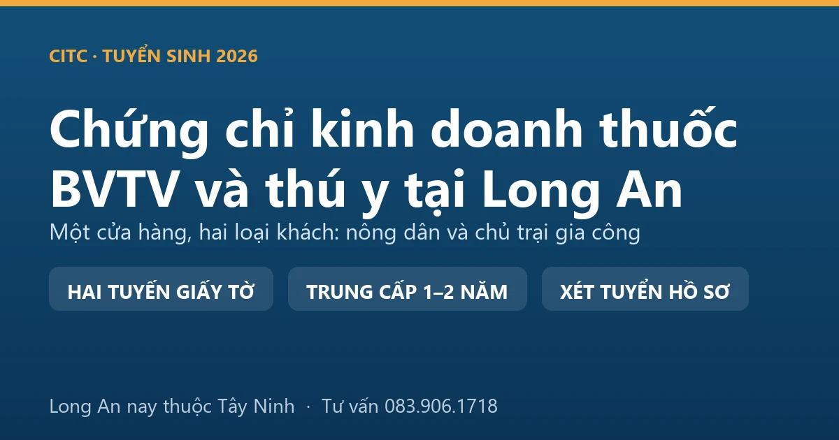 Cửa hàng vật tư nông nghiệp tại Long An với quầy thuốc bảo vệ thực vật và quầy thuốc thú y đặt tách nhau