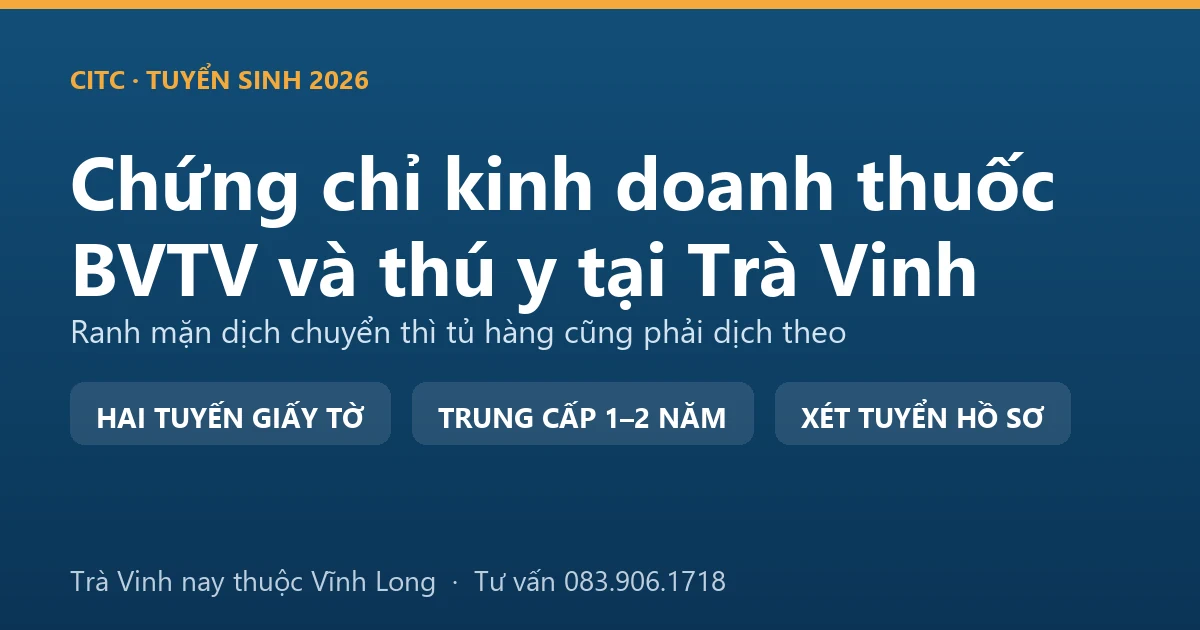 Cửa hàng vật tư nông nghiệp tại Trà Vinh với quầy thuốc bảo vệ thực vật và quầy thuốc thú y đặt tách nhau