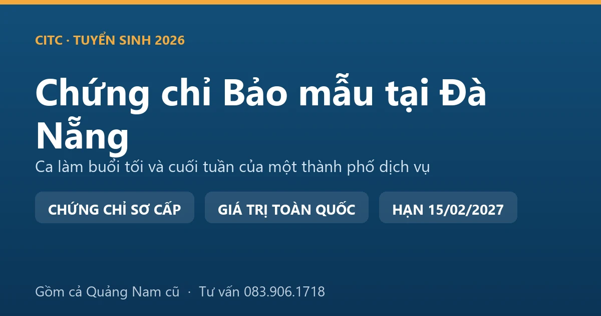 Lớp học chứng chỉ bảo mẫu cho người tại Đà Nẵng, học viên thực hành chăm sóc trẻ trong cơ sở giáo dục mầm non