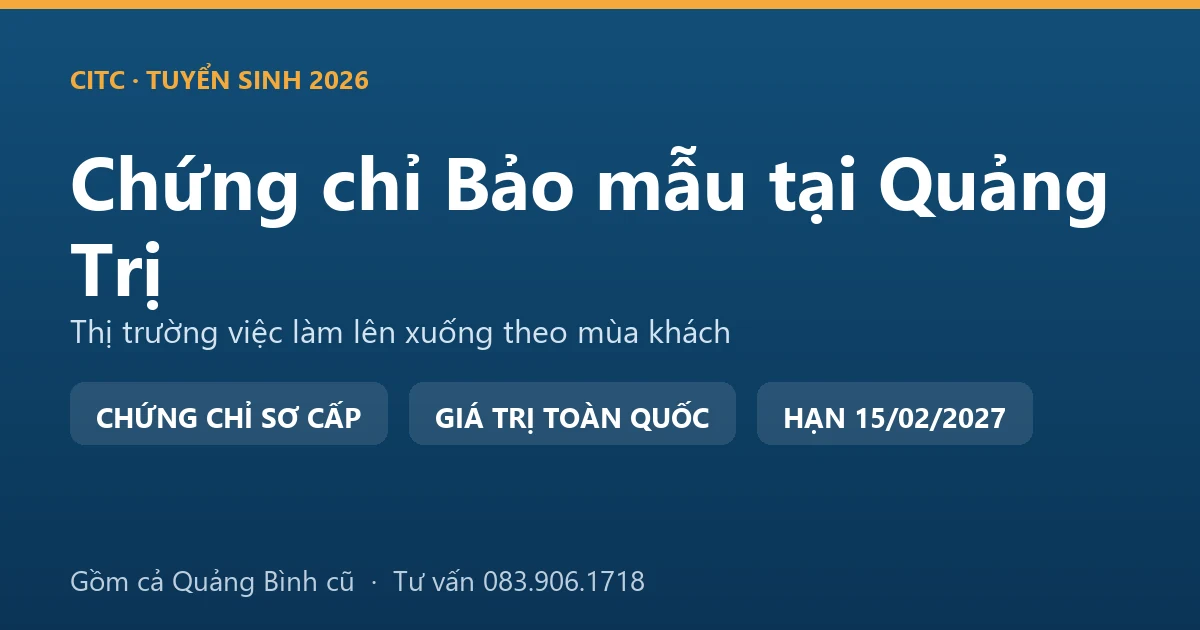 Lớp học chứng chỉ bảo mẫu cho người tại Quảng Trị, học viên thực hành chăm sóc trẻ trong cơ sở giáo dục mầm non