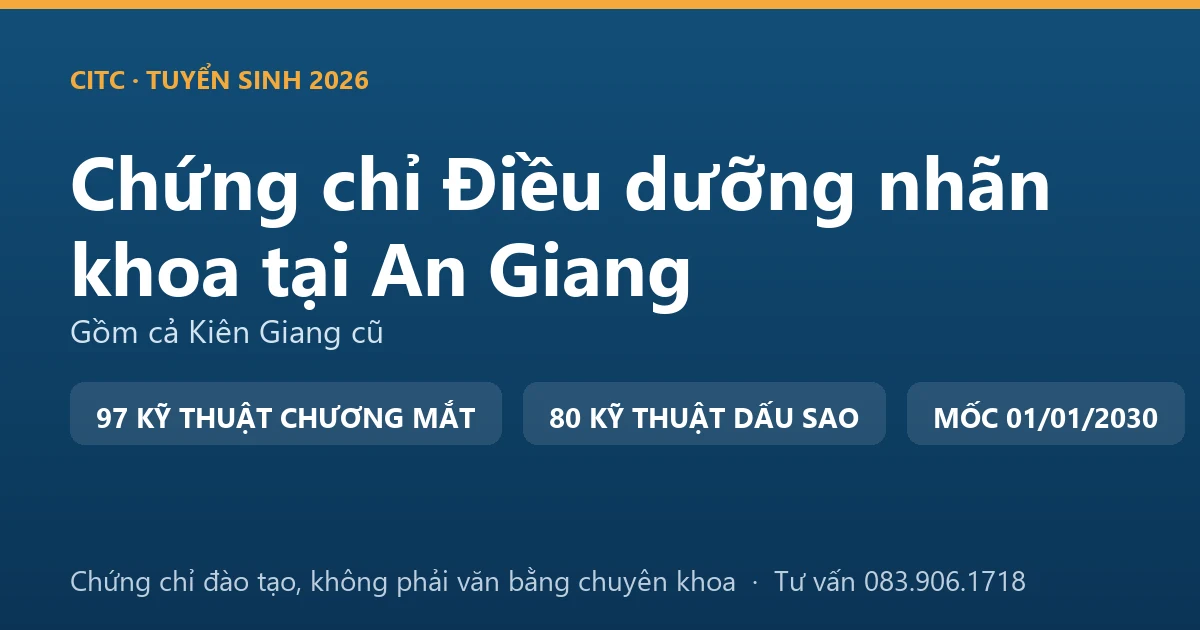 Bảng đối chiếu ba nhóm ký hiệu trong Chương VII Phụ lục số XII cho điều dưỡng làm việc gắn với mắt tại An Giang