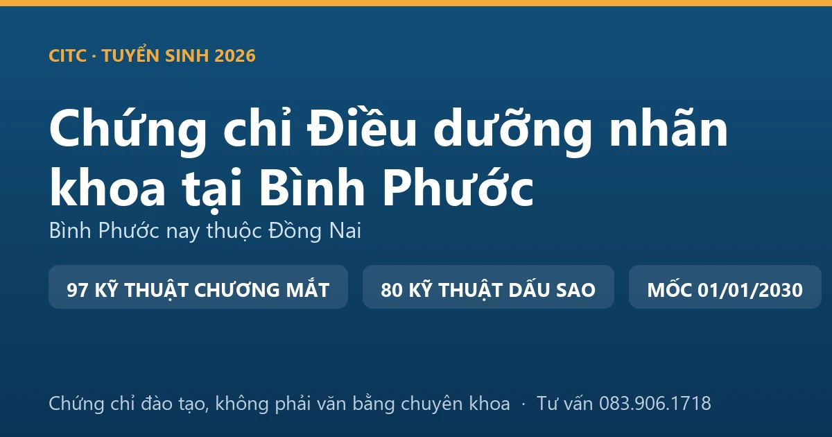 Bảng đối chiếu ba nhóm ký hiệu trong Chương VII Phụ lục số XII cho điều dưỡng làm việc gắn với mắt tại Bình Phước