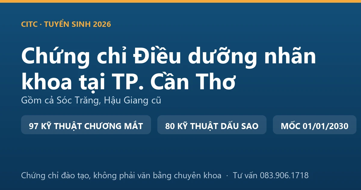 Bảng đối chiếu ba nhóm ký hiệu trong Chương VII Phụ lục số XII cho điều dưỡng làm việc gắn với mắt tại TP. Cần Thơ