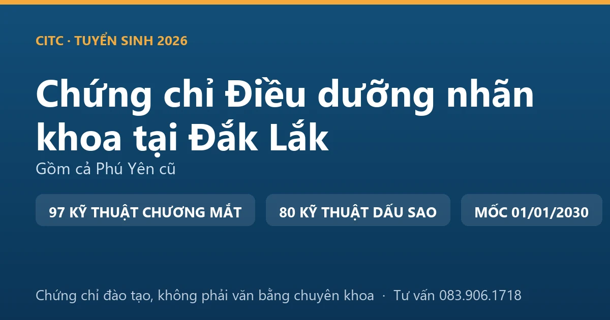 Bảng đối chiếu ba nhóm ký hiệu trong Chương VII Phụ lục số XII cho điều dưỡng làm việc gắn với mắt tại Đắk Lắk