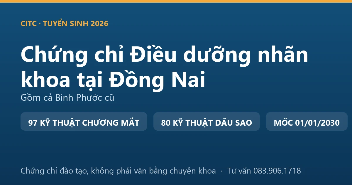 Bảng đối chiếu ba nhóm ký hiệu trong Chương VII Phụ lục số XII cho điều dưỡng làm việc gắn với mắt tại Đồng Nai