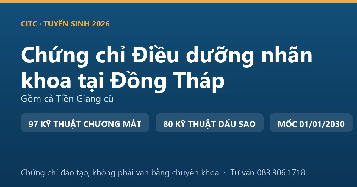 Bảng đối chiếu ba nhóm ký hiệu trong Chương VII Phụ lục số XII cho điều dưỡng làm việc gắn với mắt tại Đồng Tháp