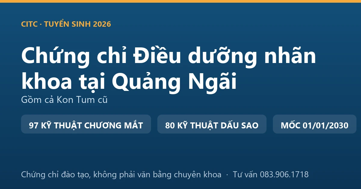Bảng đối chiếu ba nhóm ký hiệu trong Chương VII Phụ lục số XII cho điều dưỡng làm việc gắn với mắt tại Quảng Ngãi