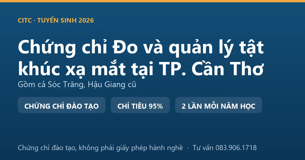 Bảng đối chiếu việc sàng lọc thị lực ngoài cơ sở khám bệnh, chữa bệnh với việc đo, kiểm tra tật khúc xạ tại cơ sở kính thuốc ở TP. Cần Thơ