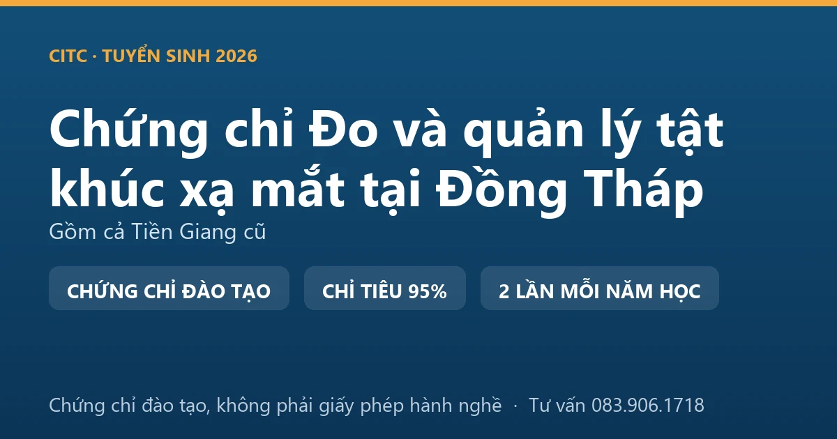 Bảng đối chiếu việc sàng lọc thị lực ngoài cơ sở khám bệnh, chữa bệnh với việc đo, kiểm tra tật khúc xạ tại cơ sở kính thuốc ở Đồng Tháp