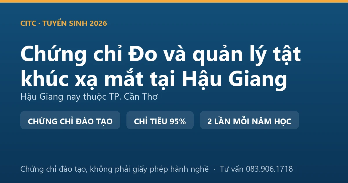 Bảng đối chiếu việc sàng lọc thị lực ngoài cơ sở khám bệnh, chữa bệnh với việc đo, kiểm tra tật khúc xạ tại cơ sở kính thuốc ở Hậu Giang