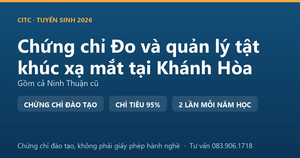 Bảng đối chiếu việc sàng lọc thị lực ngoài cơ sở khám bệnh, chữa bệnh với việc đo, kiểm tra tật khúc xạ tại cơ sở kính thuốc ở Khánh Hòa