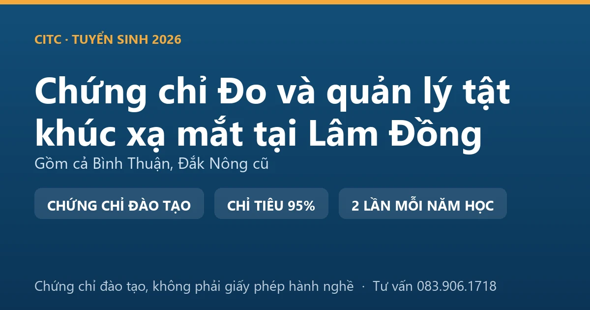 Bảng đối chiếu việc sàng lọc thị lực ngoài cơ sở khám bệnh, chữa bệnh với việc đo, kiểm tra tật khúc xạ tại cơ sở kính thuốc ở Lâm Đồng