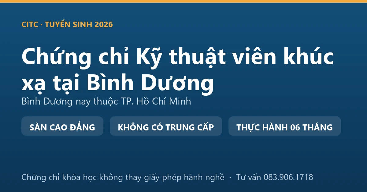 Bảng đối chiếu chứng chỉ khóa đào tạo khúc xạ với giấy phép hành nghề chức danh kỹ thuật y phạm vi khúc xạ nhãn khoa tại Bình Dương