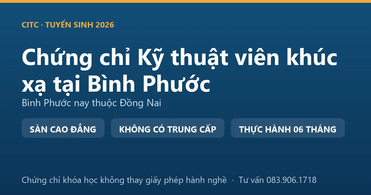 Bảng đối chiếu chứng chỉ khóa đào tạo khúc xạ với giấy phép hành nghề chức danh kỹ thuật y phạm vi khúc xạ nhãn khoa tại Bình Phước