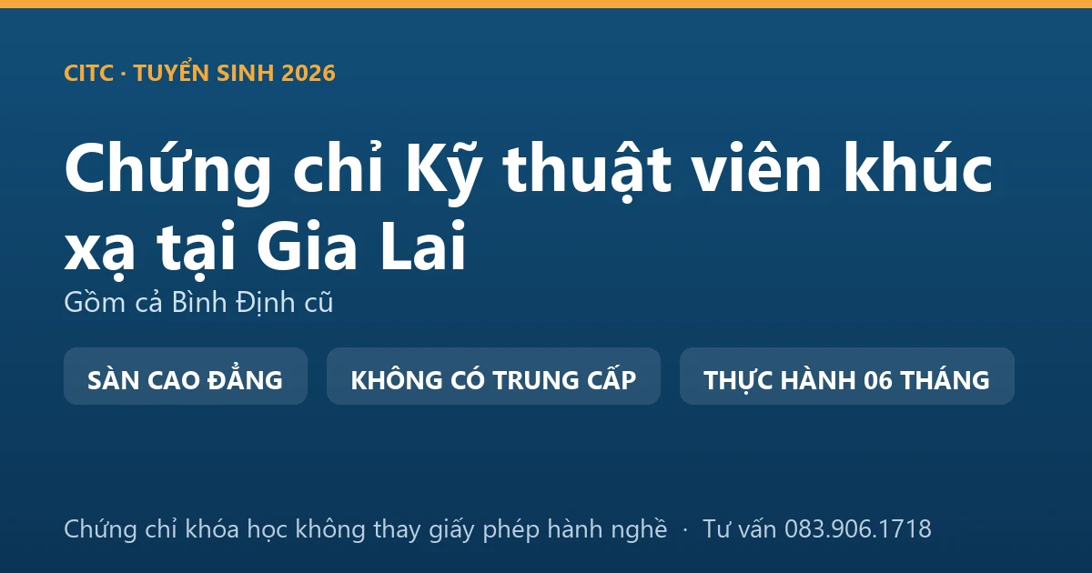 Bảng đối chiếu chứng chỉ khóa đào tạo khúc xạ với giấy phép hành nghề chức danh kỹ thuật y phạm vi khúc xạ nhãn khoa tại Gia Lai